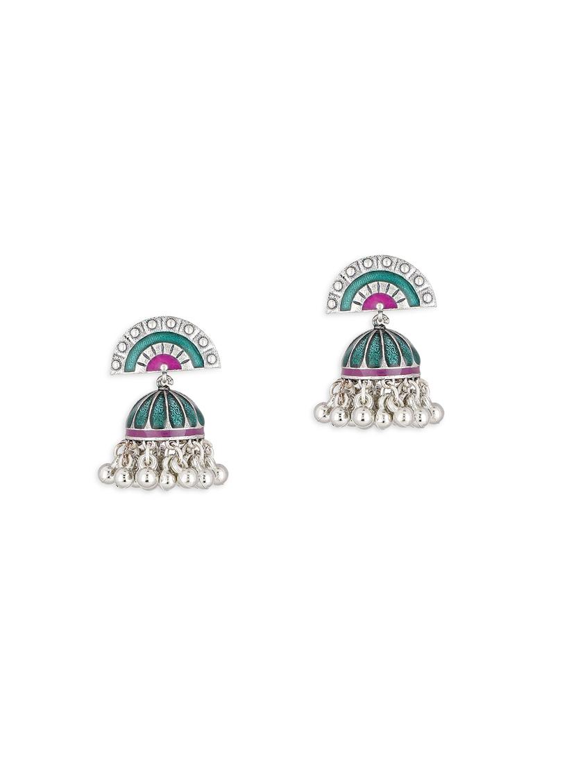 silver metal earring - 18072004 -  Zoom Image - 0
