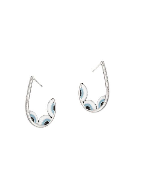 silver plated drop earring - 18072005 - Standard Image - 0