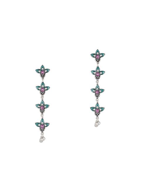 silver metal earring - 18072007 - Standard Image - 0