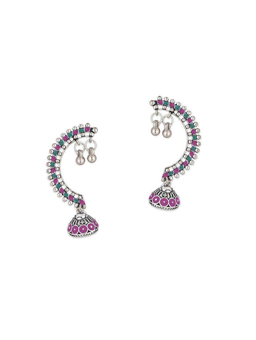 silver plated drop earring - 18072009 - Zoom Image - 0