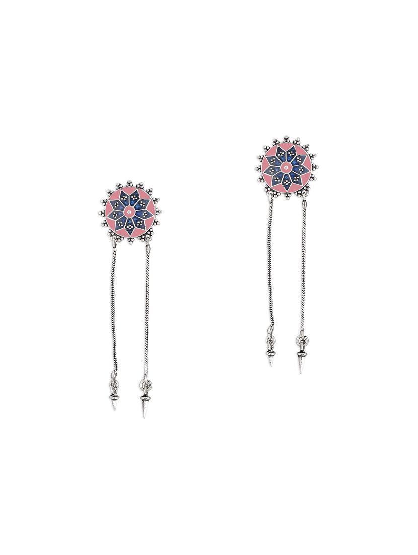 silver metal earring - 18072010 -  Zoom Image - 0