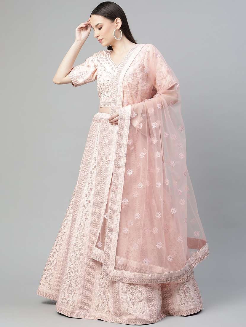 embroidered a-line lehenga