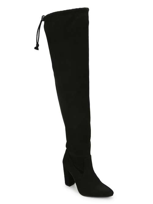 black suede knee length  boots - 18075999 -  Standard Image - 0