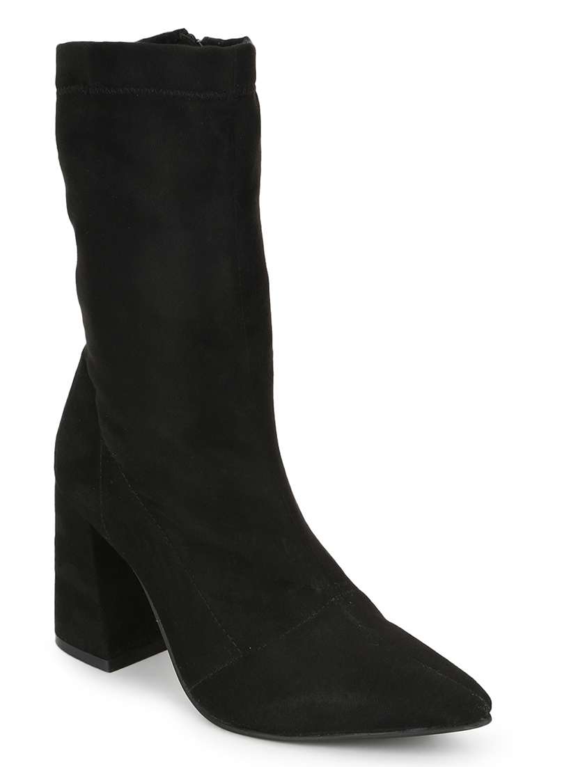 black suede calf  boots