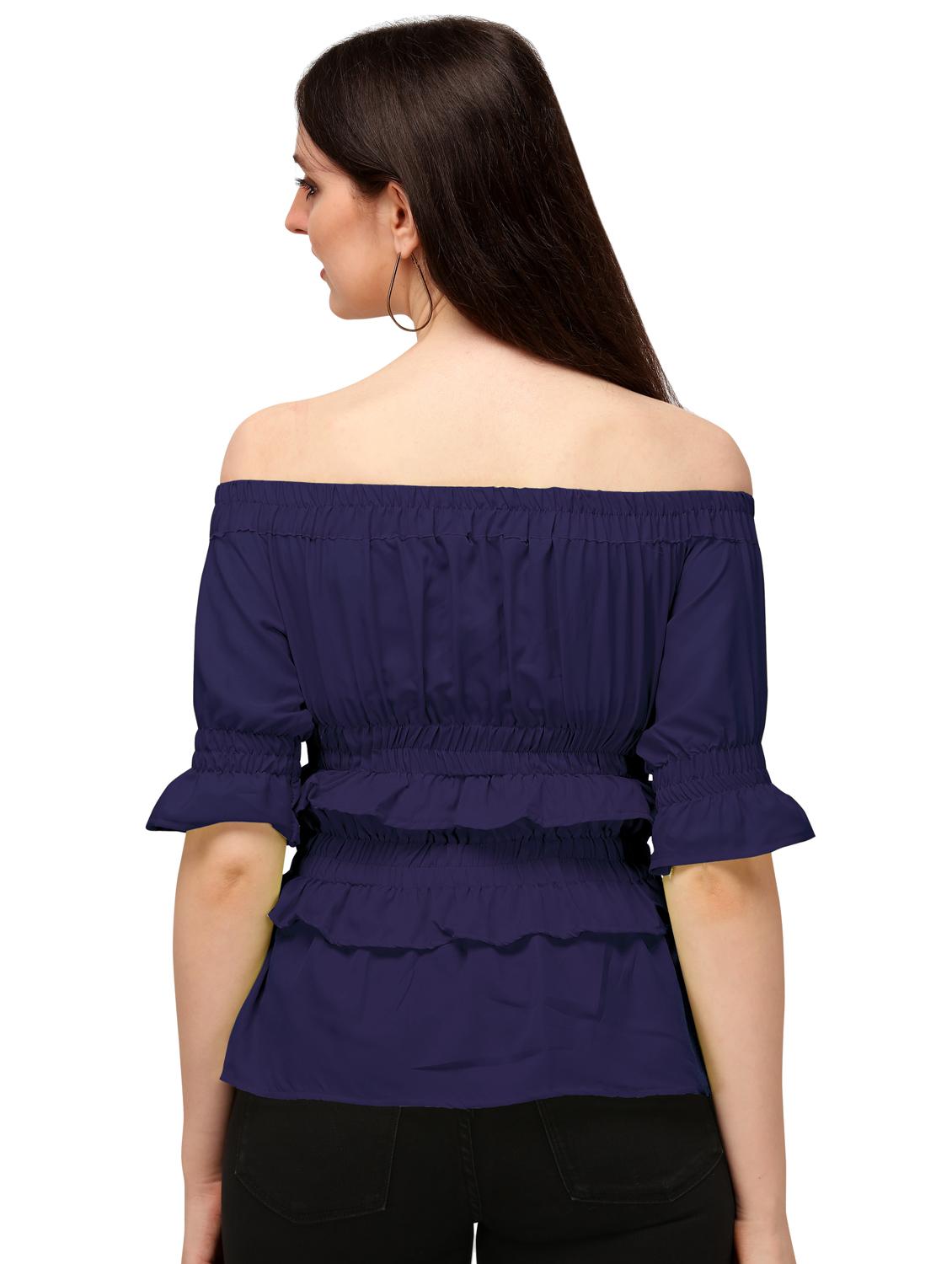 ruffle detail top - 18076186 - Standard Image - 2