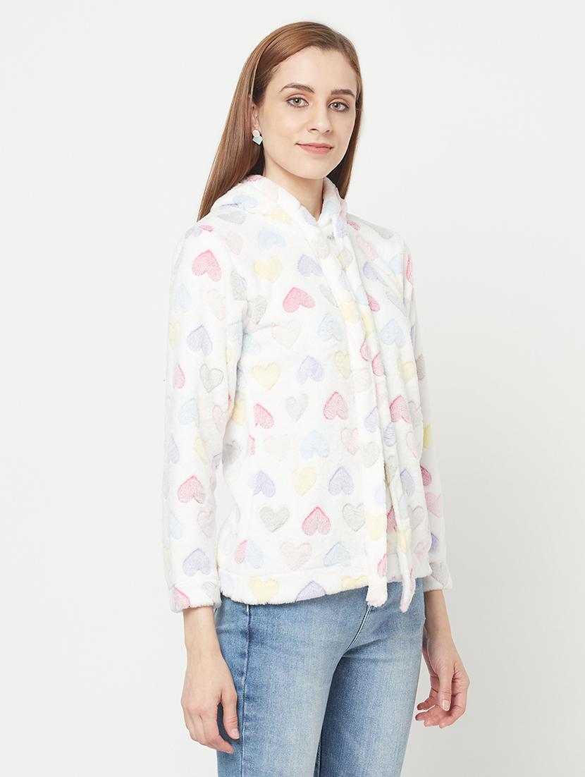 hooded neck printed sweatshirt - 18076866 - Standard Image - 2