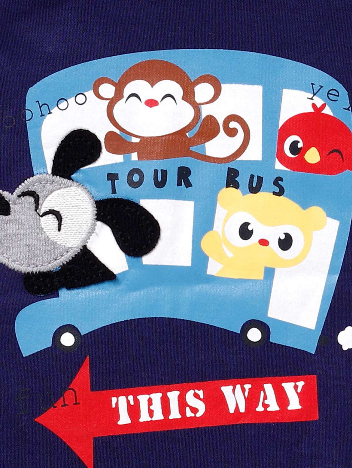 navy blue applique  t-shirt - 18077035 -  Standard Image - 2