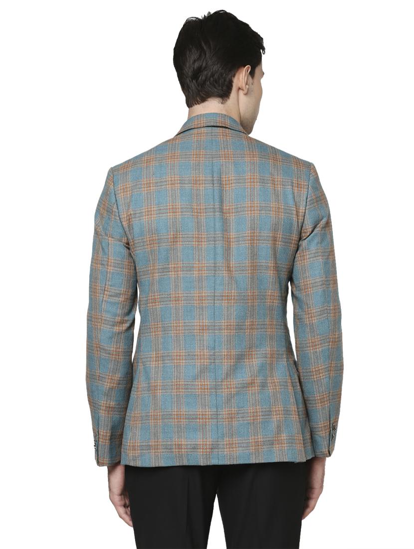 teal checkered formal blazer - 18078135 - Standard Image - 2