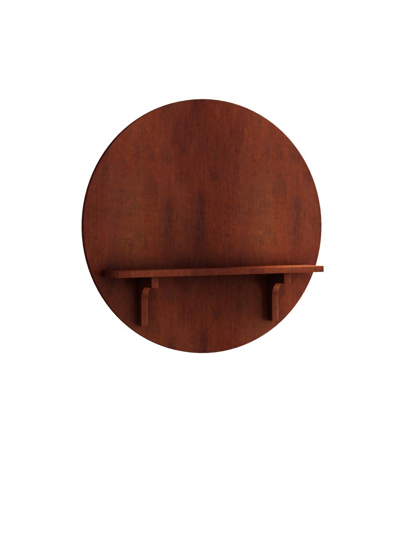 home sparkle round mdf wall shelf (brown) - 18078254 - Standard Image - 2