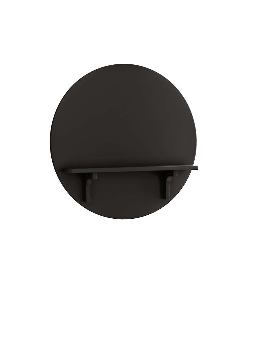home sparkle round mdf wall shelf (black) - 18078255 -  Standard Image - 2