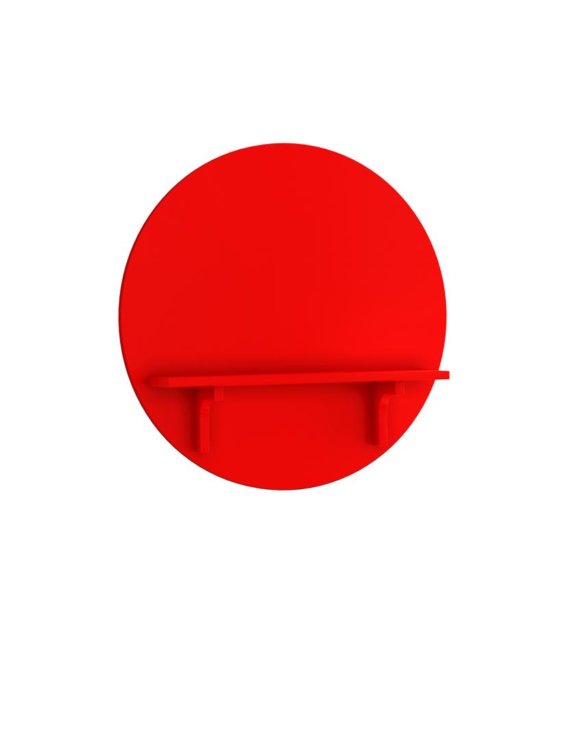 home sparkle round mdf wall shelf (red) - 18078256 - Standard Image - 2