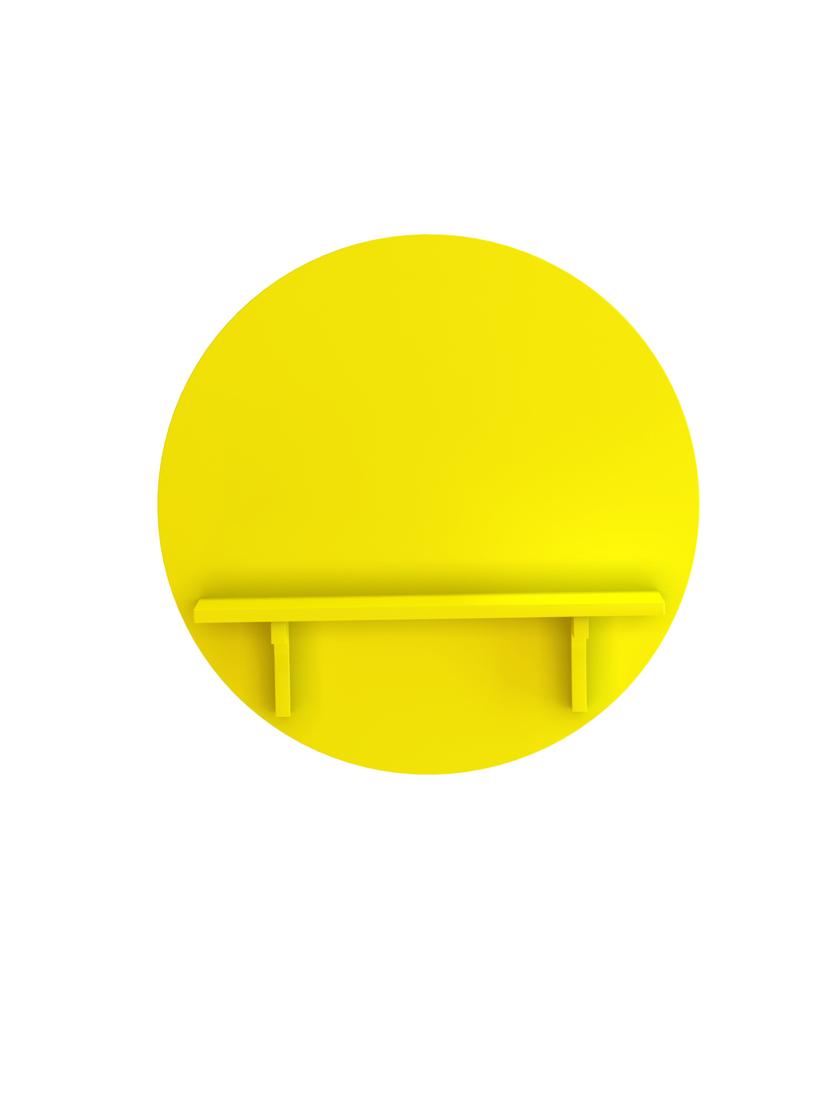 home sparkle round mdf wall shelf (yellow) - 18078258 - Standard Image - 2