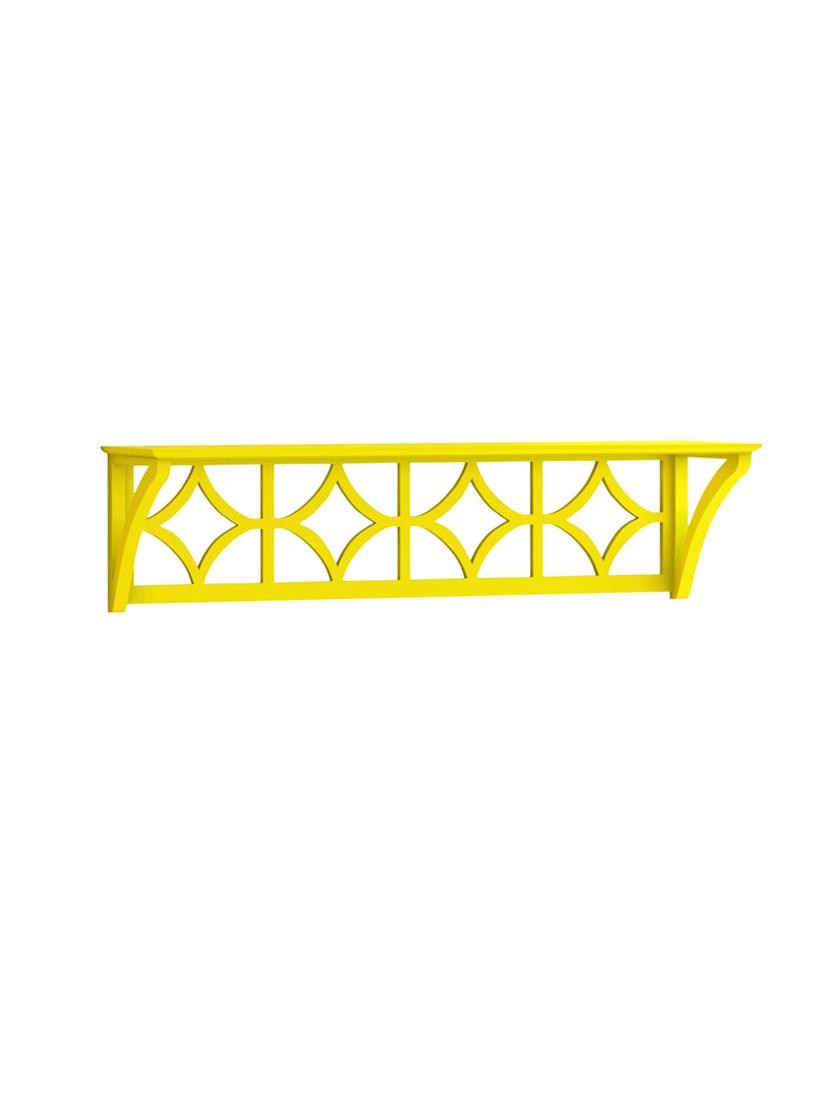 home sparkle diamond floating mdf wall shelf (yellow) - 18078265 - Standard Image - 2