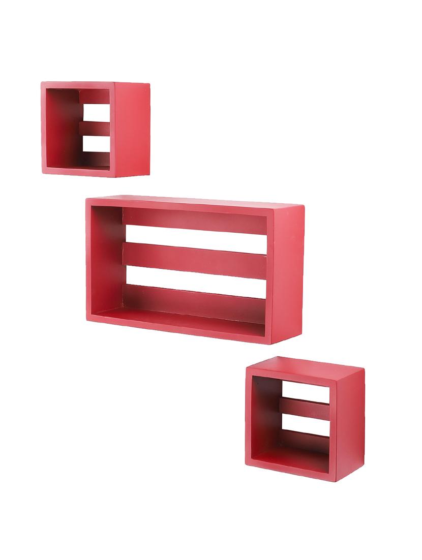 home sparkle wall mount floating wall shelves bed room, living room, office, restaurant, home décor set of 3 (black) - 18078277 - Standard Image - 2