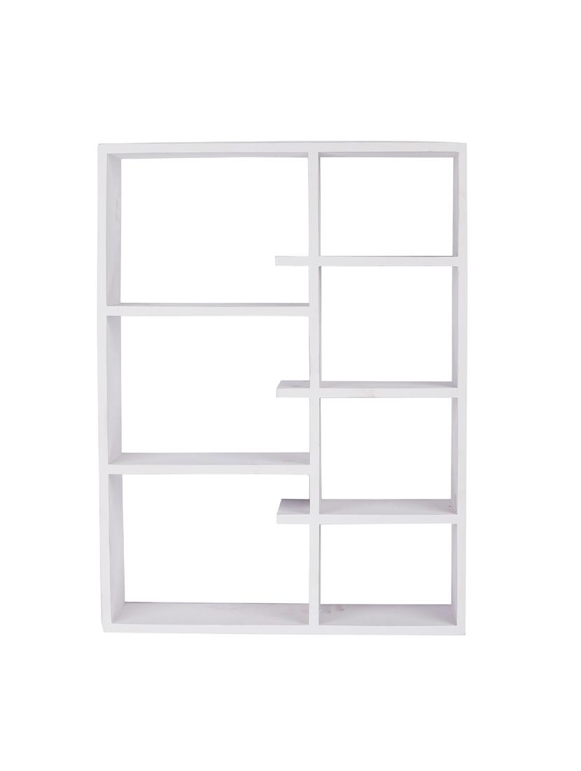 home sparkle engineered wood multipurpose seven partition compartment wall shelf rack (black) - 18078286 - Standard Image - 2