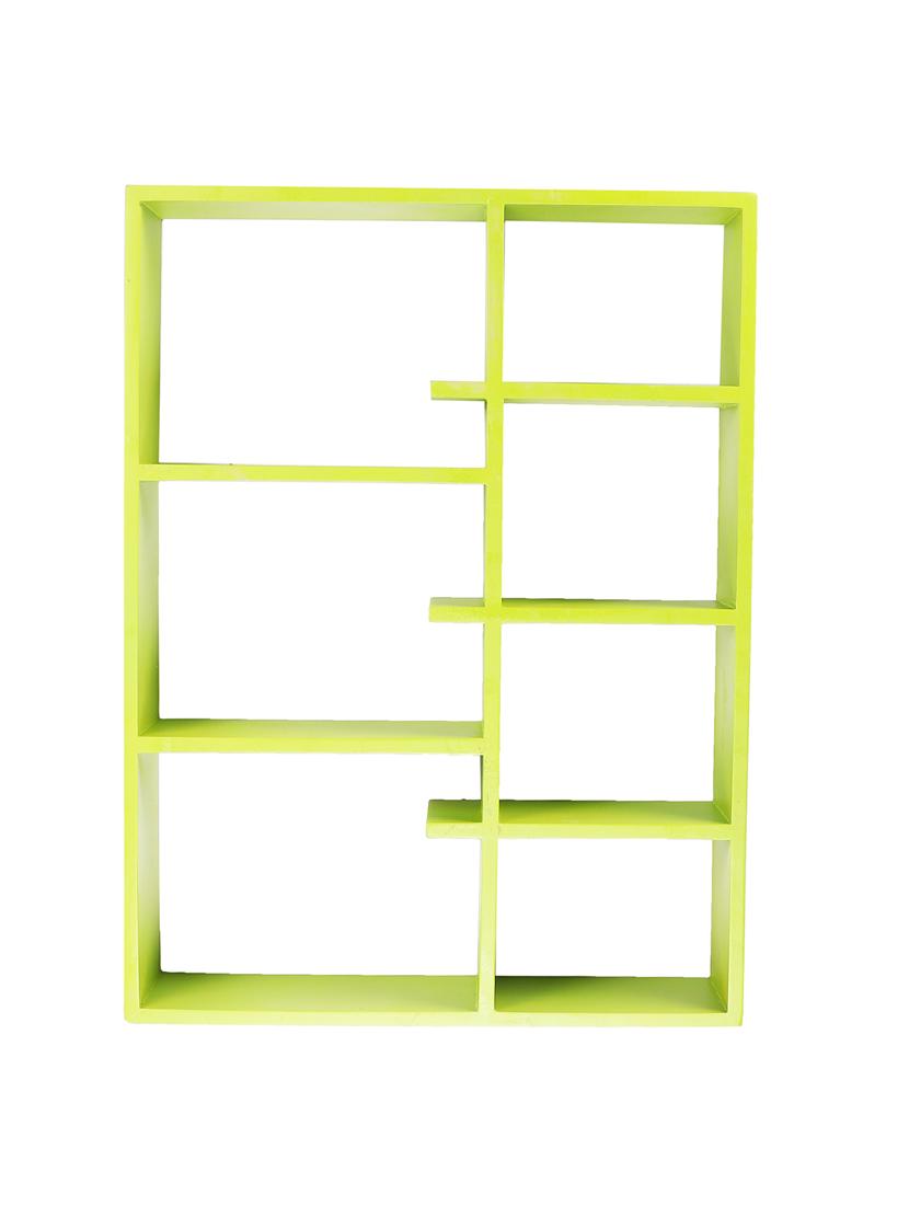 home sparkle engineered wood multipurpose seven partition compartment wall shelf rack (black) - 18078288 - Standard Image - 2
