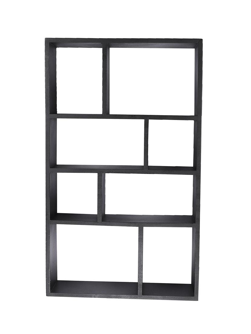 home sparkle engineered wood multipurpose eight partition compartment wall shelf rack (black) - 18078289 - Standard Image - 2