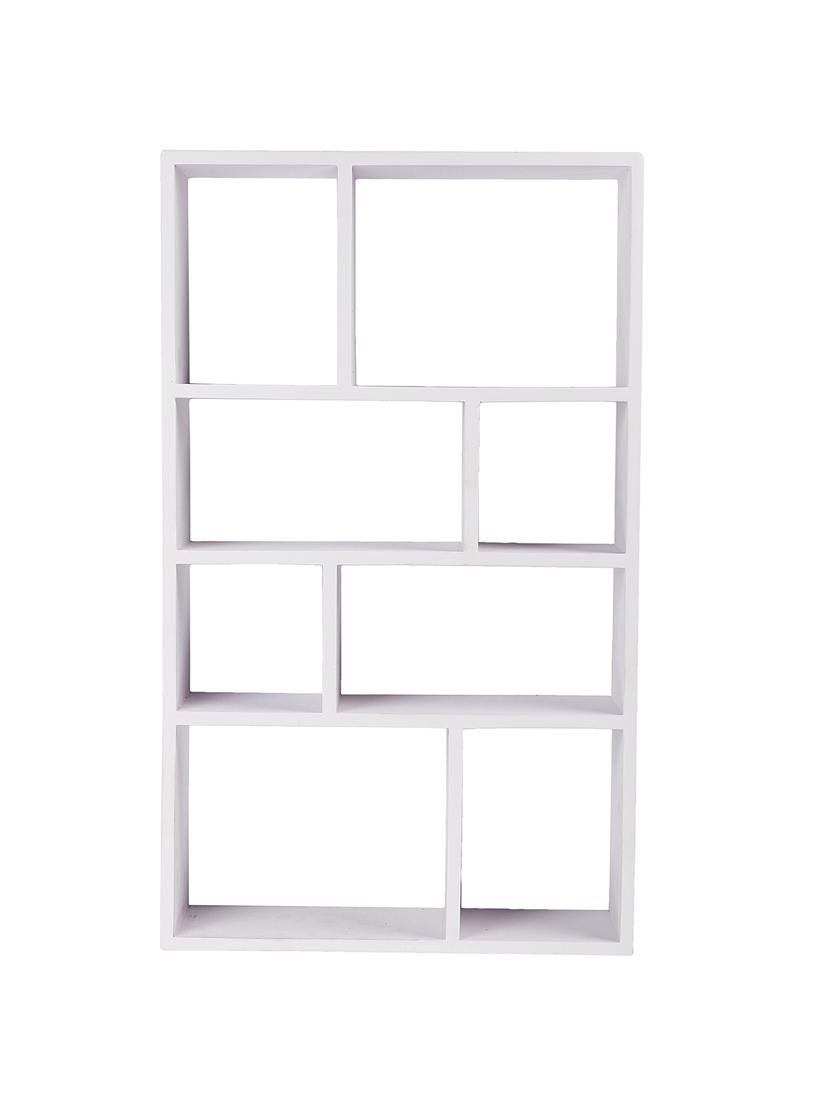 home sparkle engineered wood multipurpose eight partition compartment wall shelf rack (black) - 18078291 - Standard Image - 2