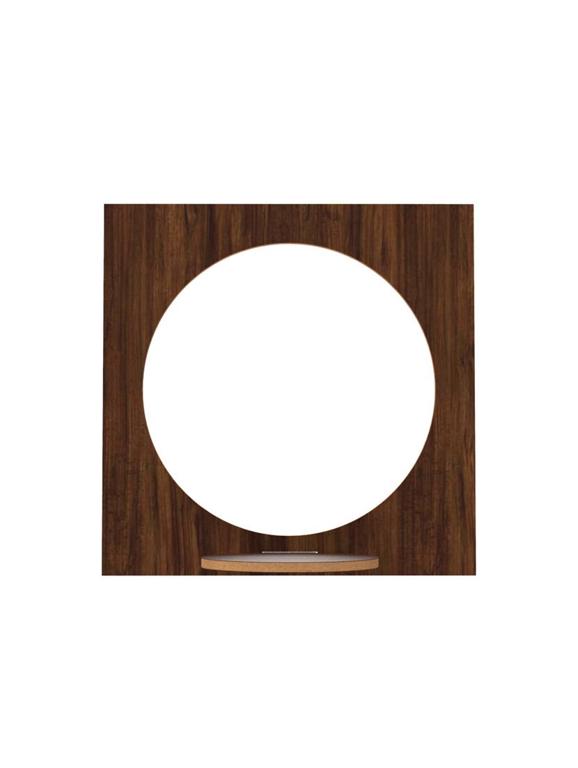 home sparkle mdf four round shelves rack | wall mounted floating shelves (dark brown) - 18078299 - Standard Image - 2