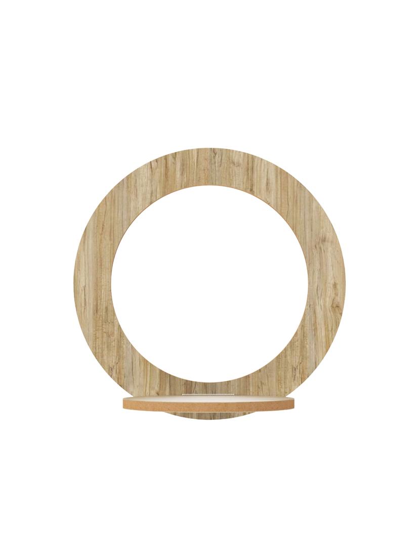 home sparkle mdf four round shelves rack | wall mounted floating shelves (dark brown) - 18078300 - Standard Image - 2