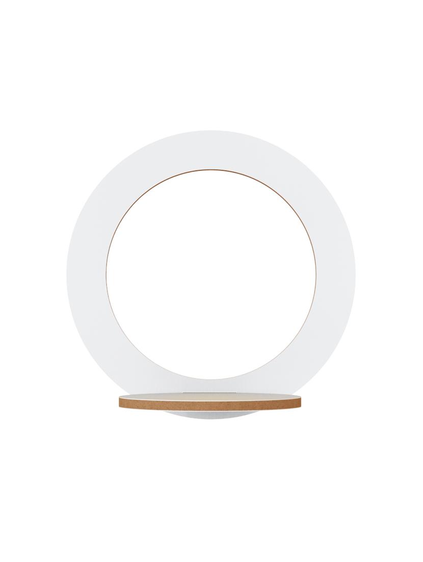 home sparkle mdf four round shelves rack | wall mounted floating shelves (dark brown) - 18078302 - Standard Image - 2