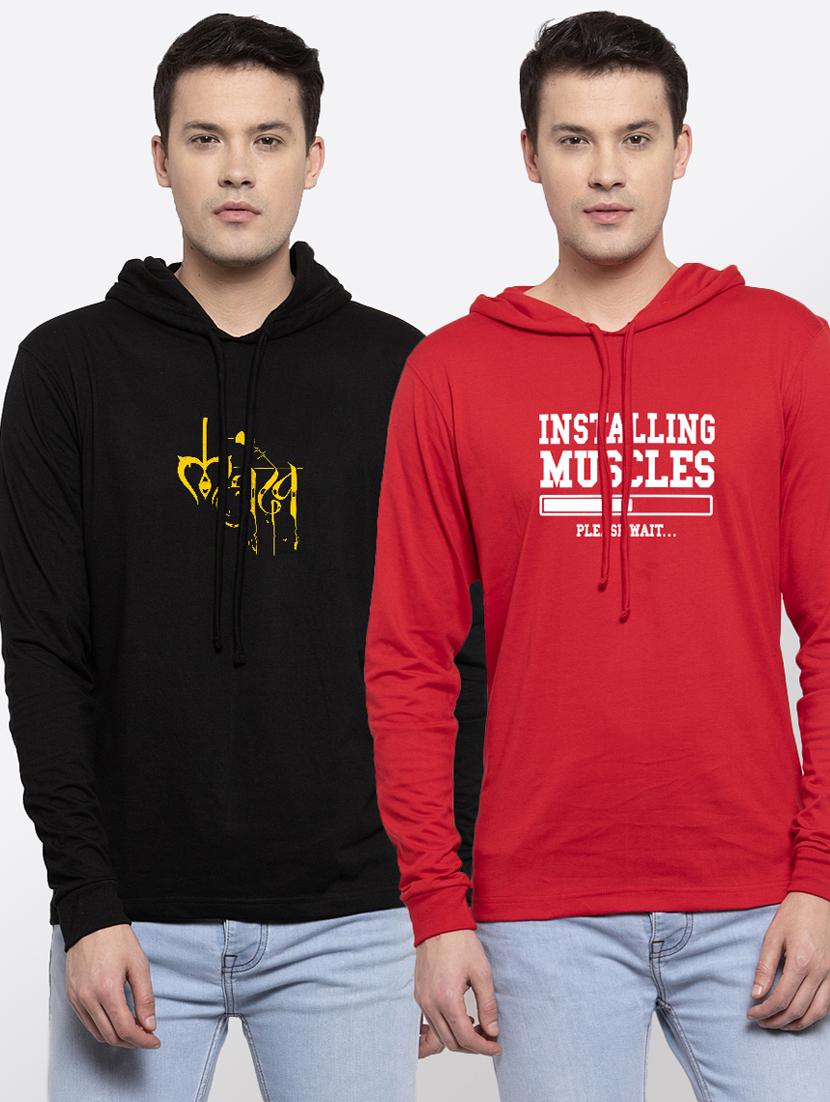 set of 2 chest printed t-shirt - 18079080 - Zoom Image - 0