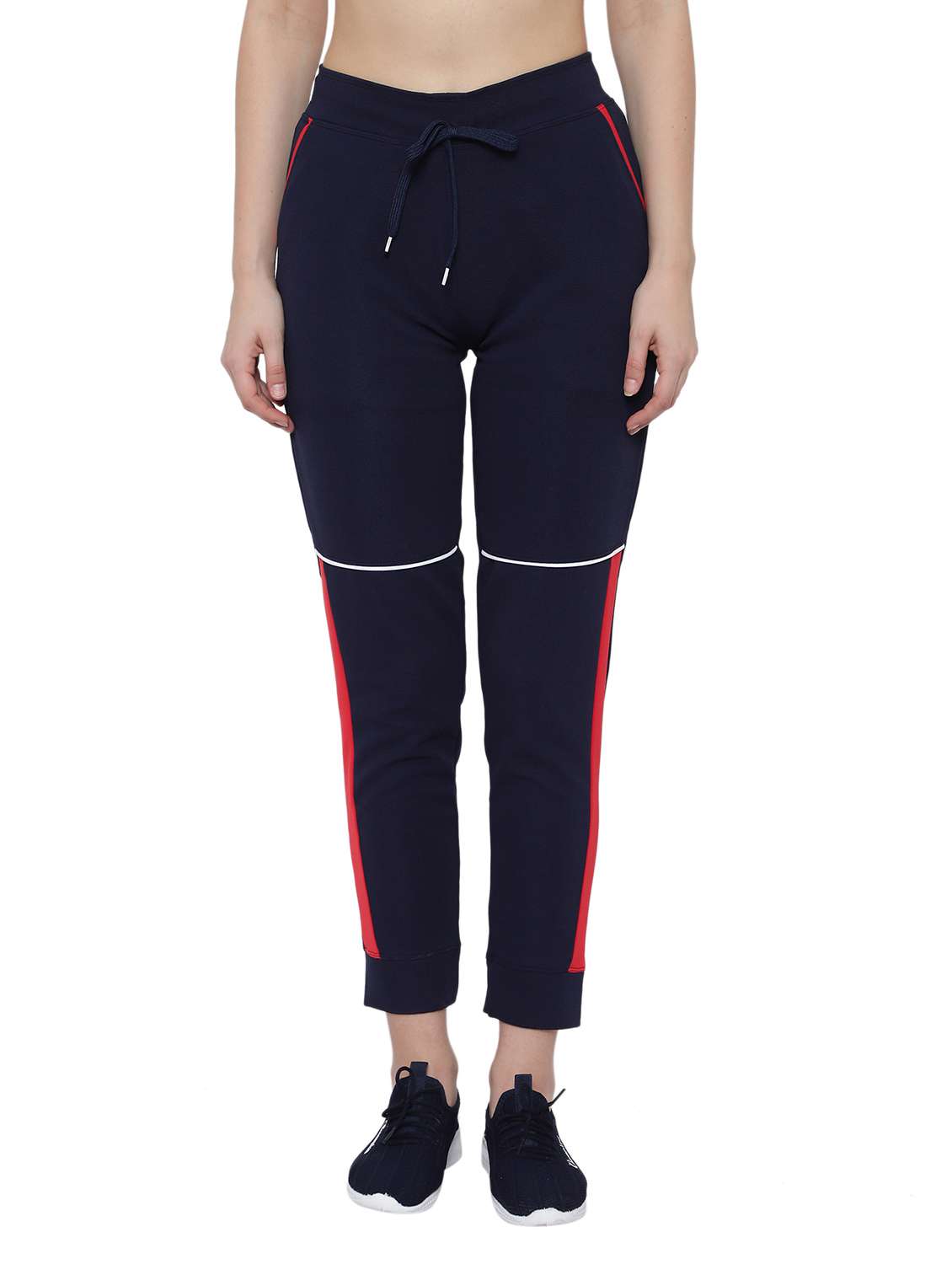 drawstring waist solid track pant