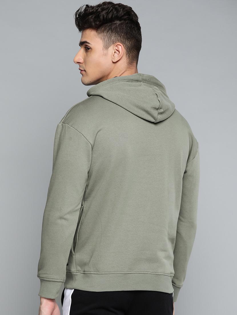 taupe chest-printed hooded sweatshirt - 18079751 - Standard Image - 2