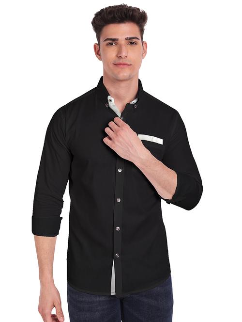 mens solid casual shirt - 18079832 -  Standard Image - 0
