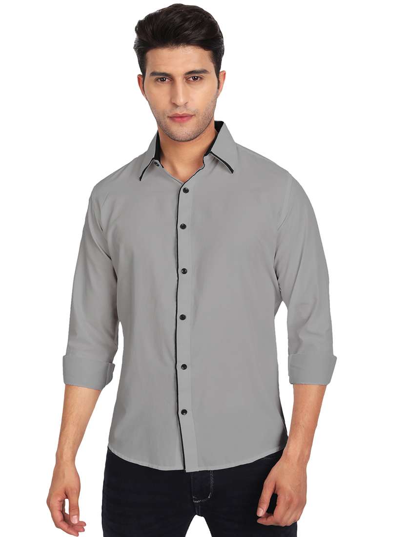 mens solid casual shirt
