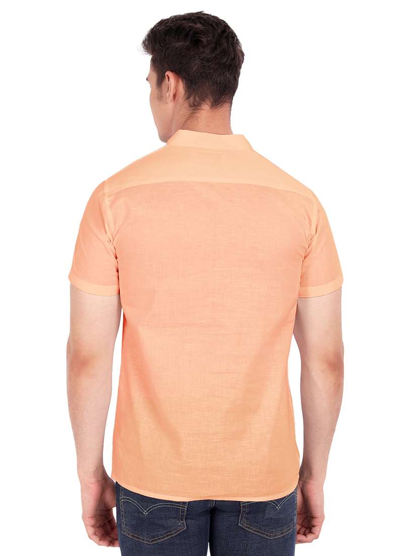 orange solid short kurta  - 18079863 -  Standard Image - 2