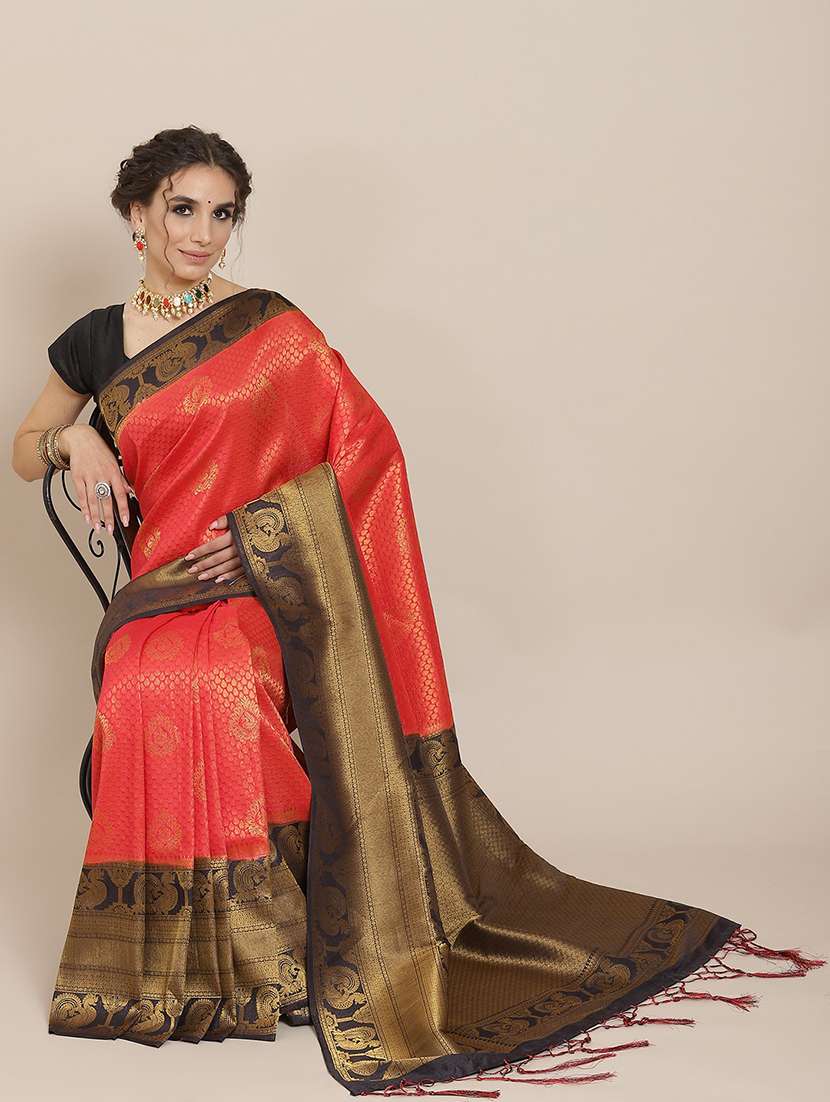 zari work kanjivaram saree with blouse