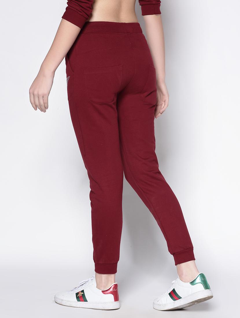 drawstring waist solid track pant - 18081104 - Standard Image - 2