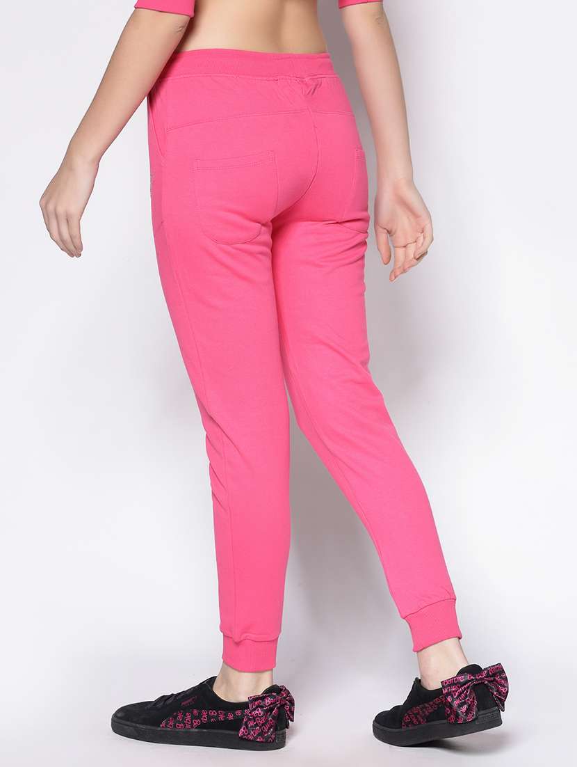 drawstring waist solid track pant - 18081109 -  Standard Image - 2