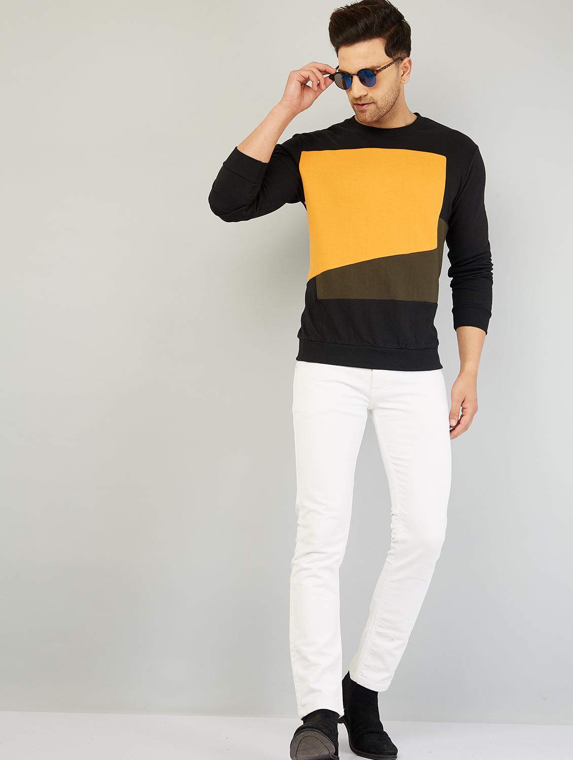 mens color block sweatshirt - 18081146 - Standard Image - 2