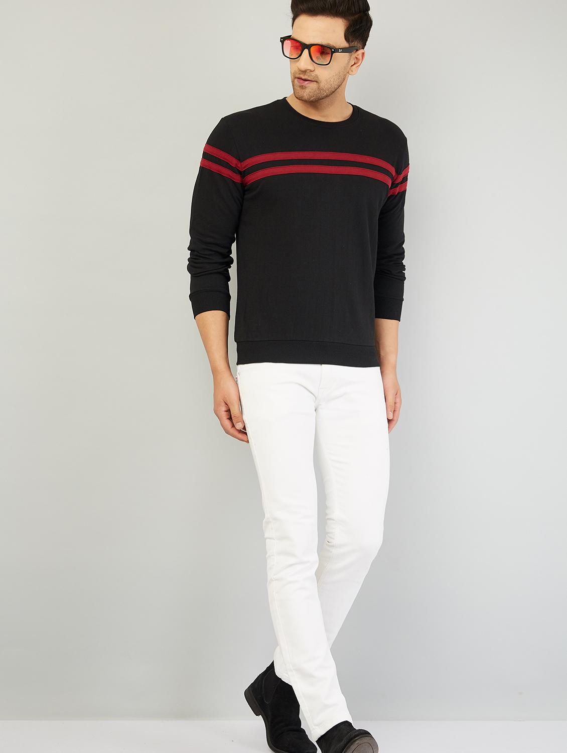 black taped sweatshirt - 18081175 - Standard Image - 2