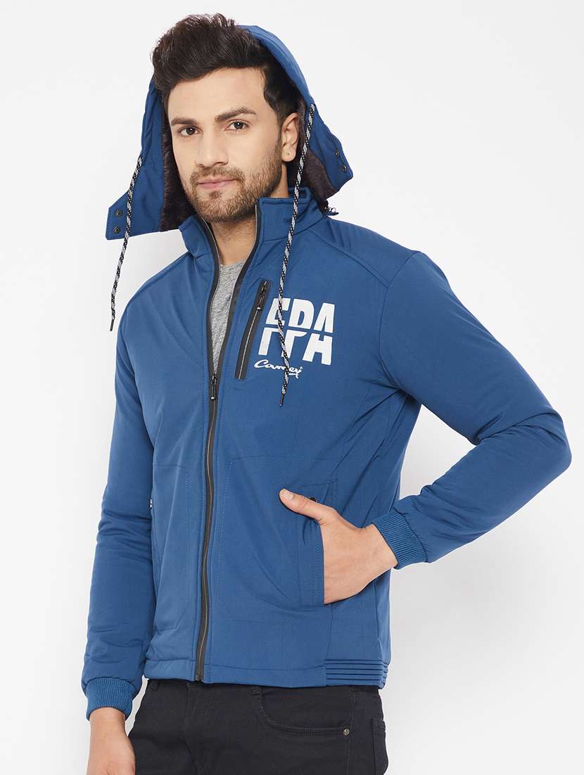 blue chest printed jacket - 18081462 -  Standard Image - 2