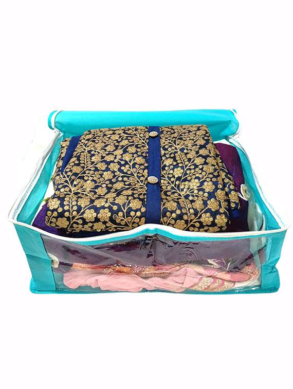 blue satin utility bag - 18081467 - Standard Image - 2