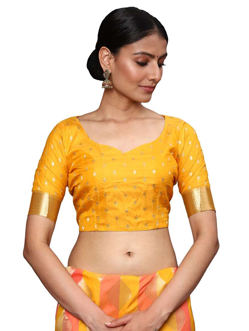 zari work banarasi saree with blouse - 18082233 - Standard Image - 2
