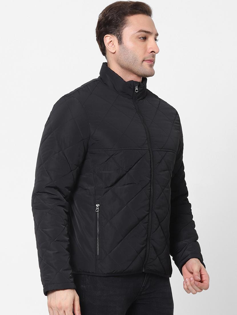 black solid bomber jacket - 18083805 - Standard Image - 2