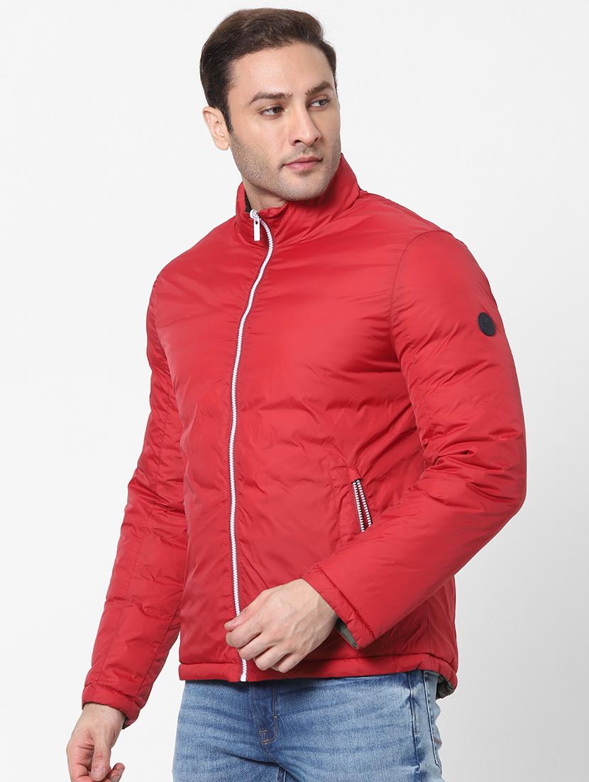 red solid bomber jacket - 18083814 - Standard Image - 2