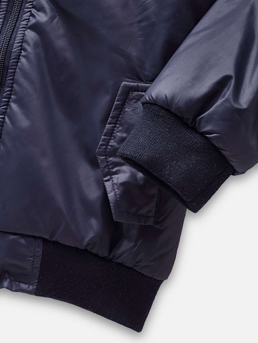 navy blue contrast taped jacket - 18089270 - Standard Image - 2