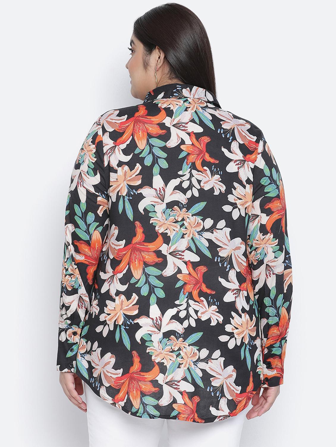 long sleeved floral shirt - 18105929 - Standard Image - 2
