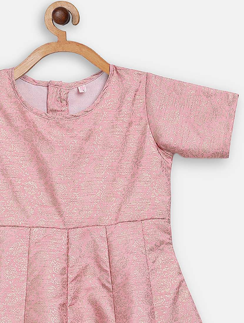 pink silk blend anarkali kurti - 18106197 -  Standard Image - 2