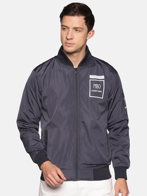 navy blue polyester casual jacket - 18109130 -  Standard Image - 0