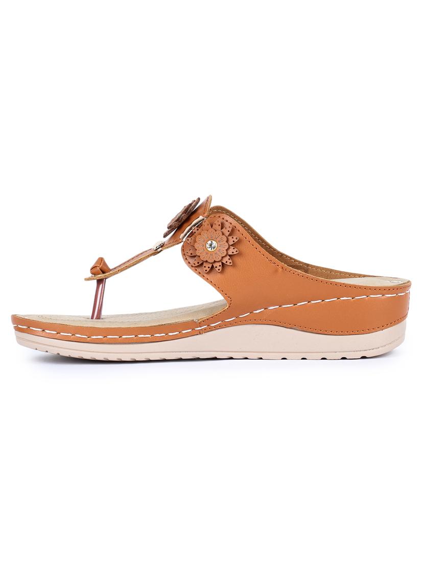 tan leatherette sandals - 18110113 - Standard Image - 2