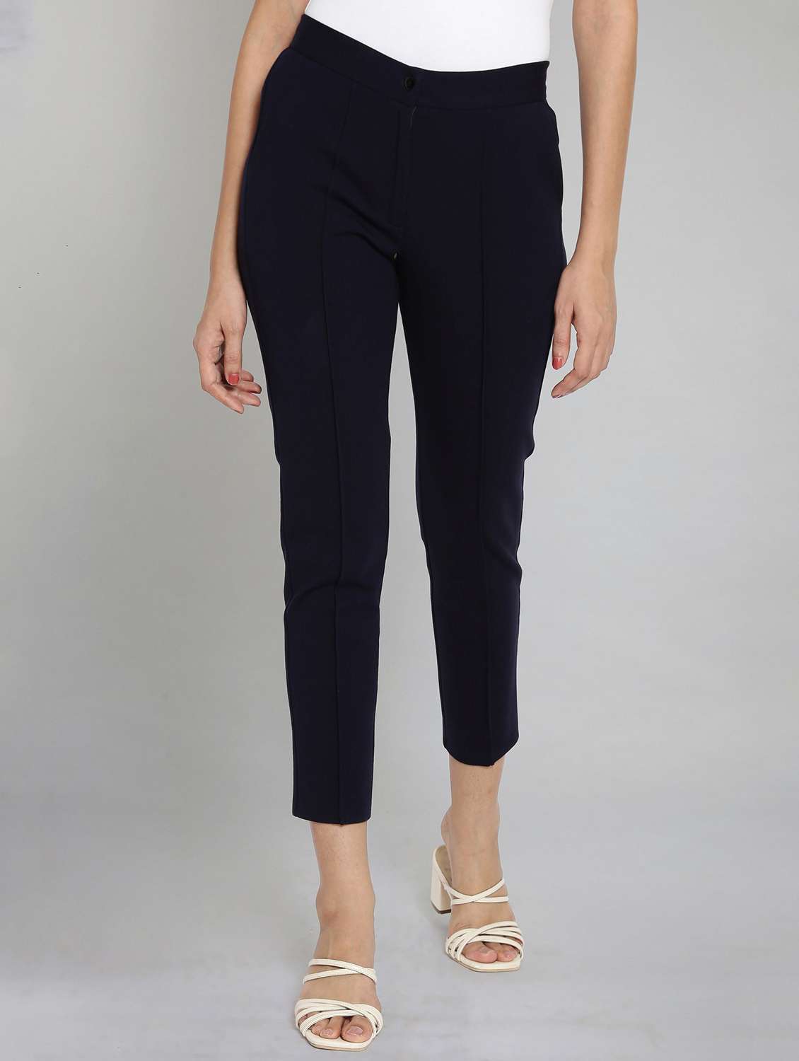 blue rayon trousers