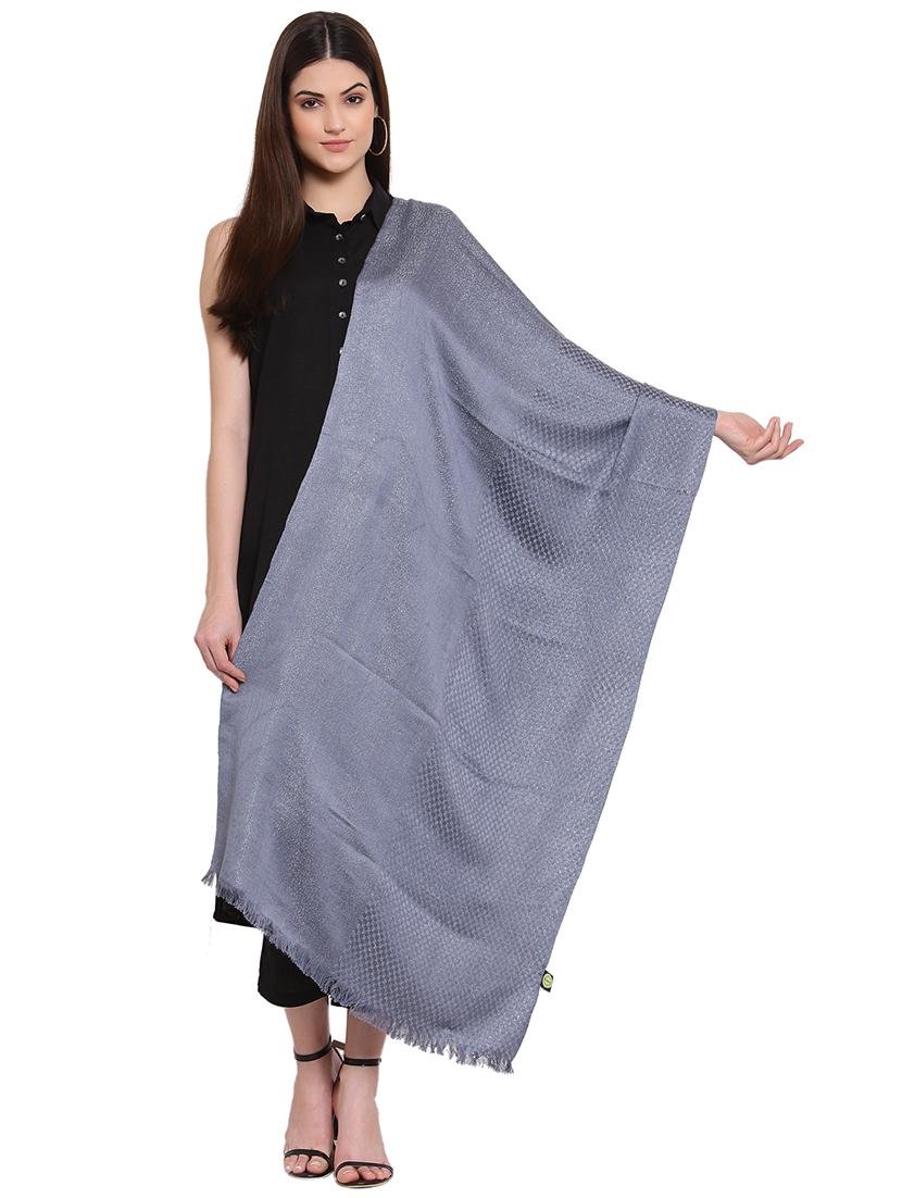 grey viscose stole - 18112262 - Zoom Image - 0