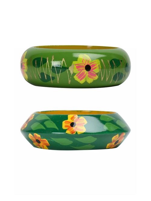 set of 3 multi colored wood bangle - 18112611 - Standard Image - 0