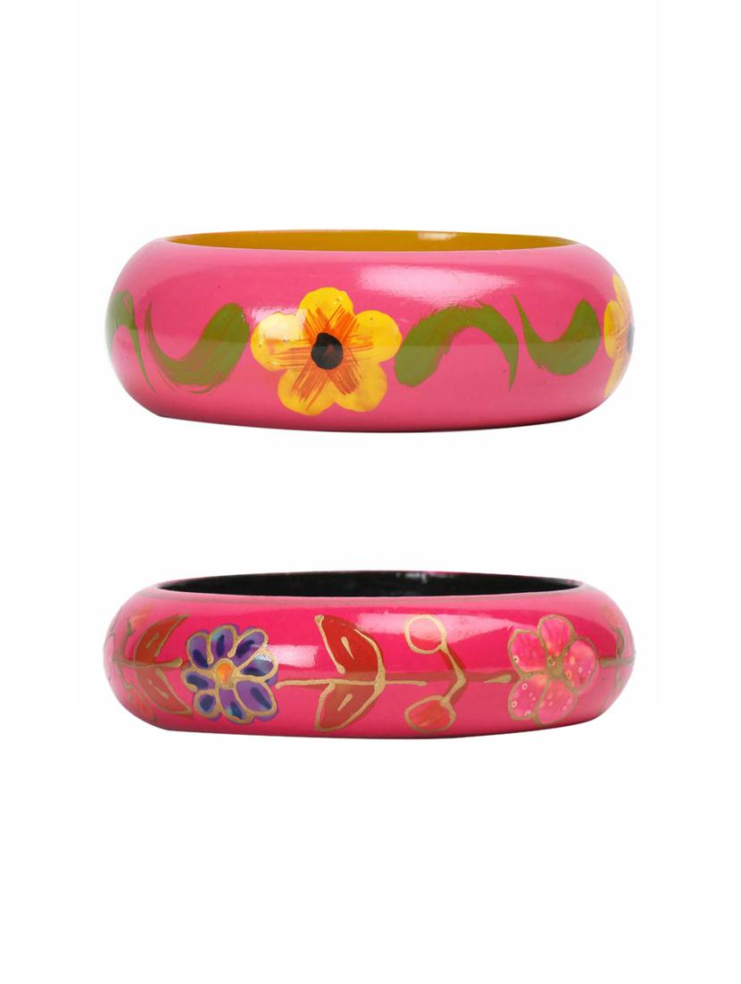 set of 3 multi colored wood bangle - 18112660 -  Zoom Image - 0